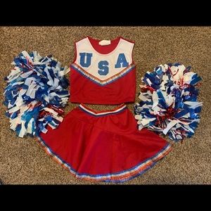 Cheerleader costume with Pom poms